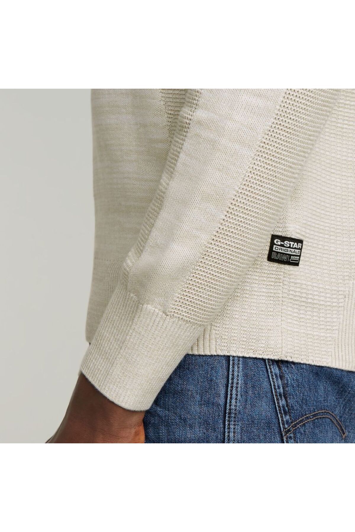 G-STAR RAW-Hanorac elegant cu guler tricotaj 6