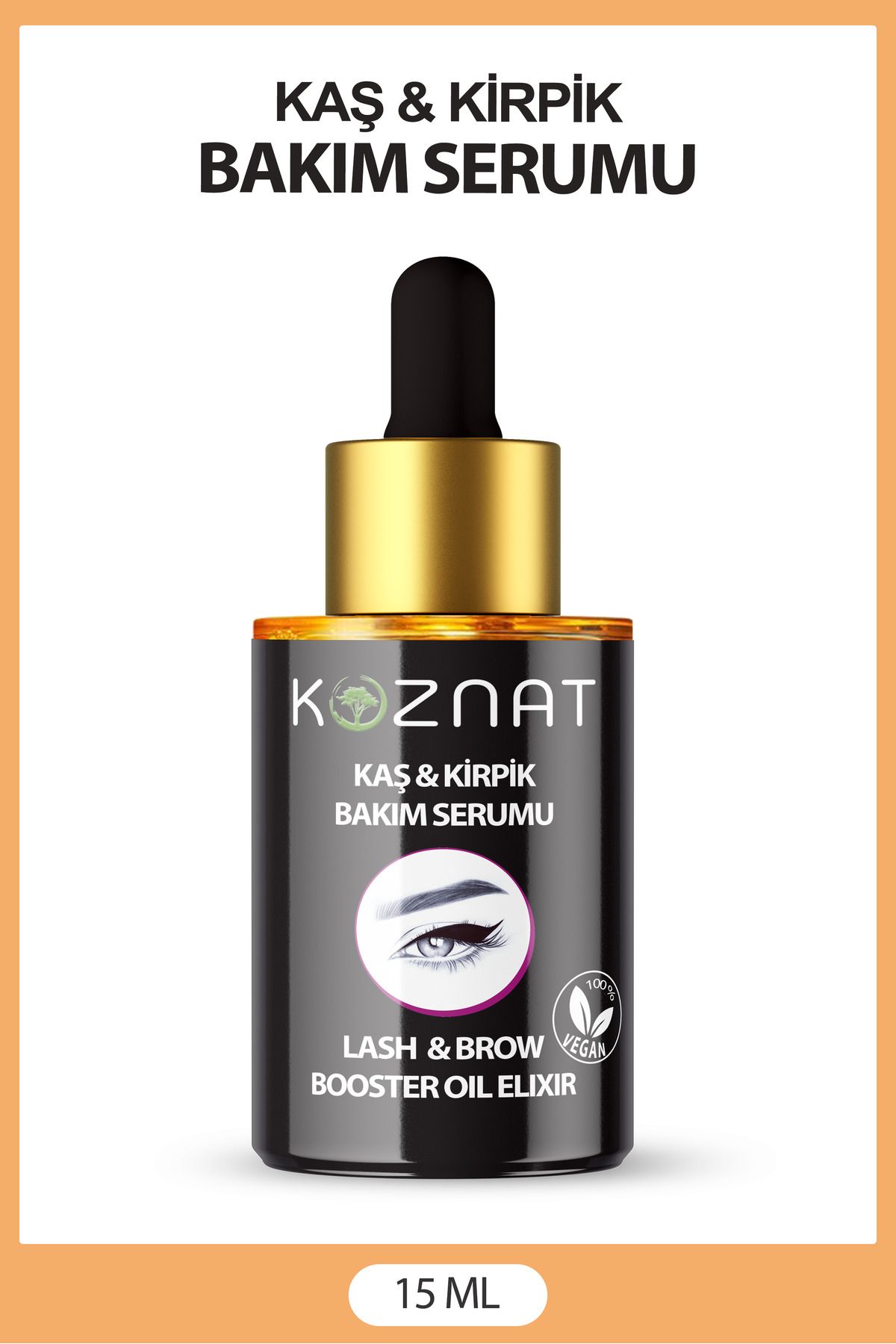 Koznat Kaş & Kirpik Bakım Yağı - ( Argan Yağı - E vitamini ) - 15 ml