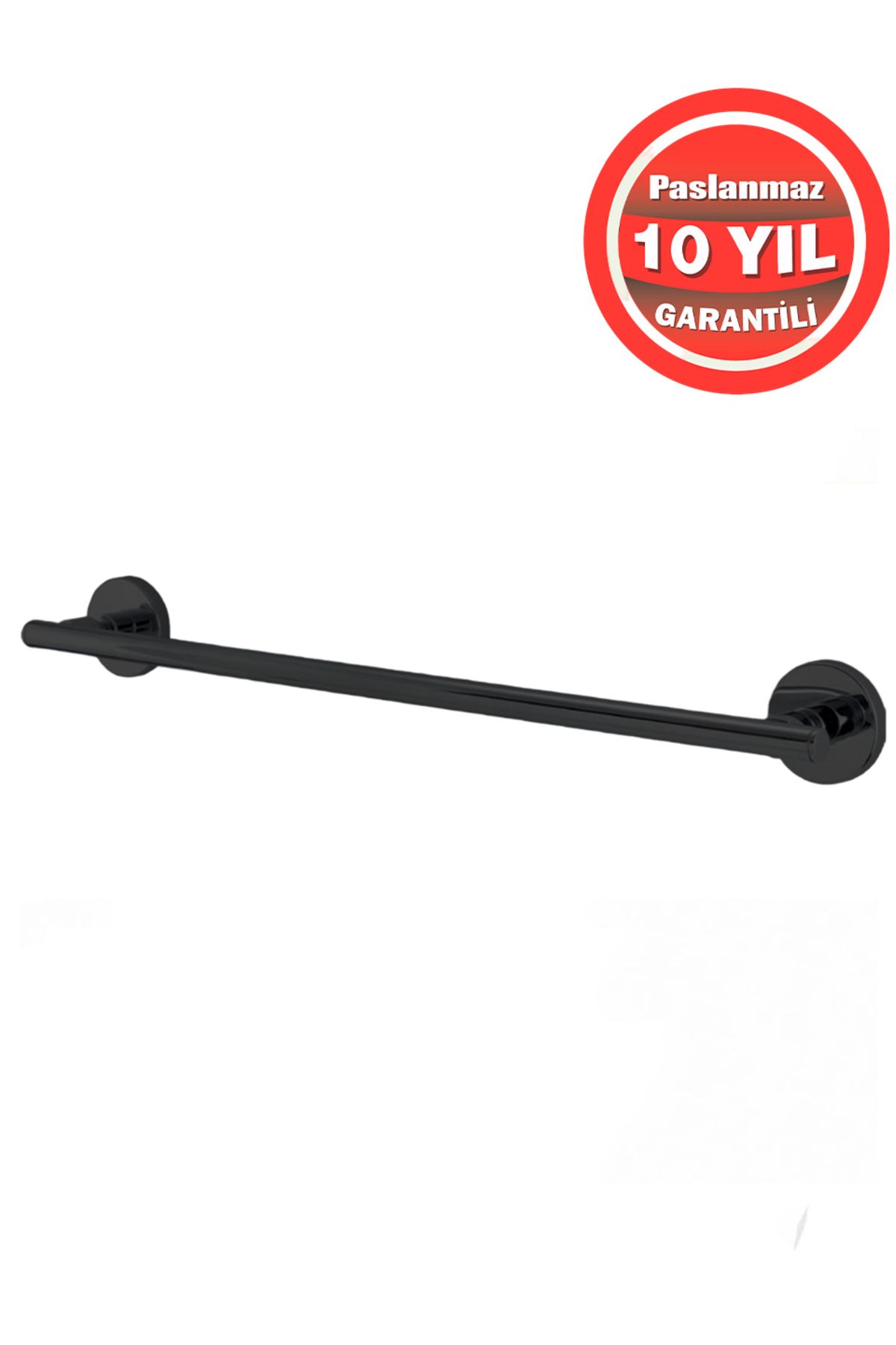 ÇELİK BANYO Paslanmaz Pirinç Mat Siyah Flora 60 Cm Uzun Havluluk