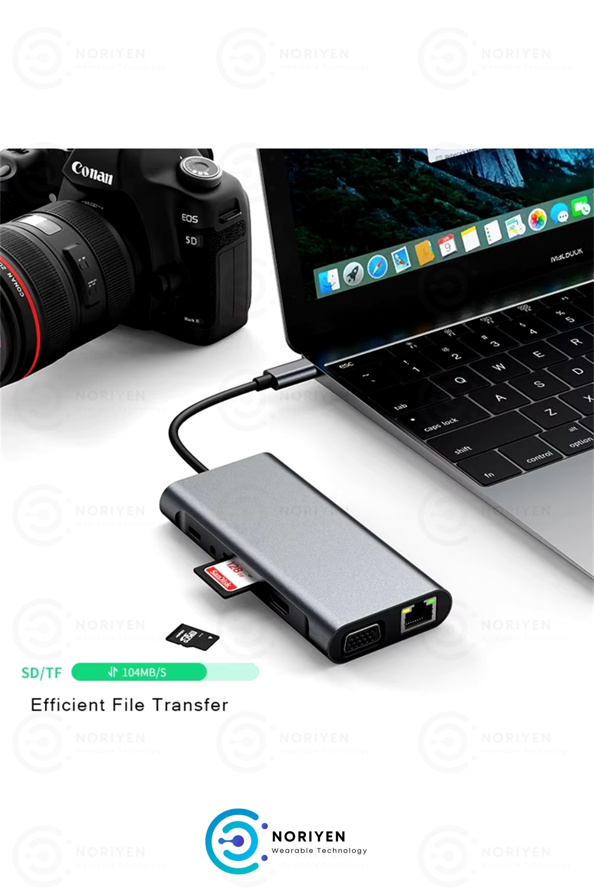 11in1 Type-c To Usb Hub Port Adaptör Hdmi 4x Usb Lan Vga Sd Card Çoklayıcı Çevirici Dönüştürücü