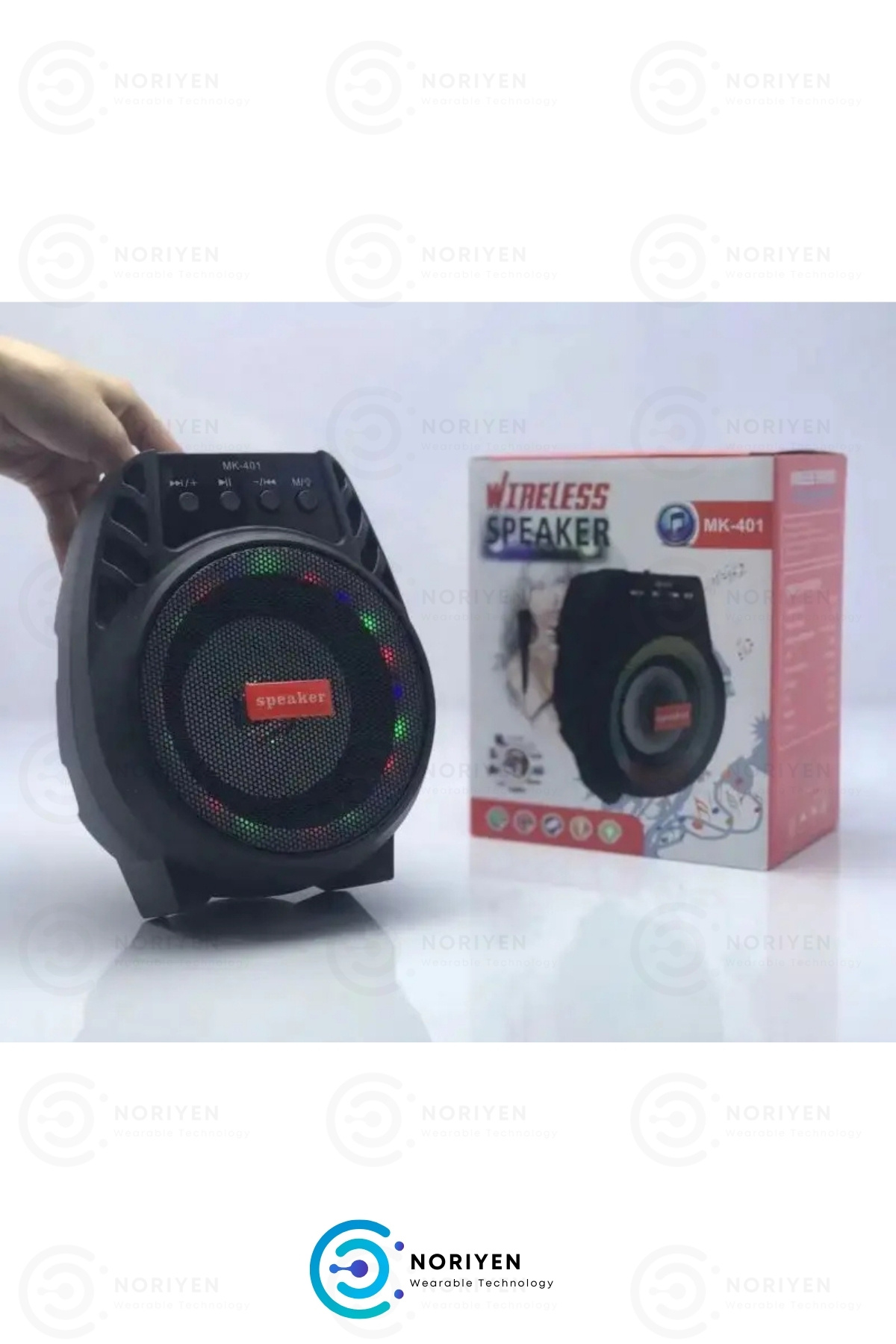Mikrofonlu HD Ses Parti Karaoke Seti RGB LED Işıklı Bluetooth Kablosuz Wireless Hoparlör Ses Sistemi