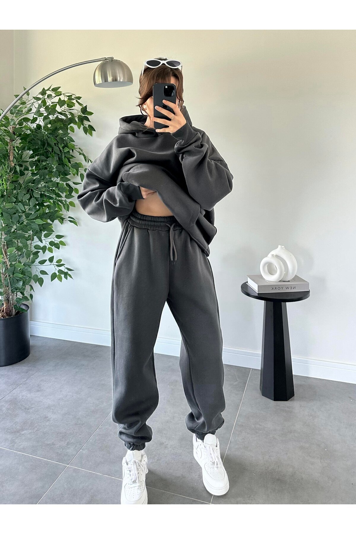 ASEDE-Soft Textured 3 Thread Raised Elastic Tracksuit Set 3