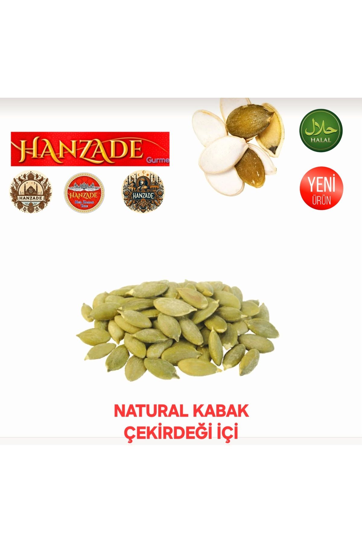 HANZADE GURME NATURAL ÇİĞ KABAK ÇEKİRDEĞİ İÇİ 500 GR