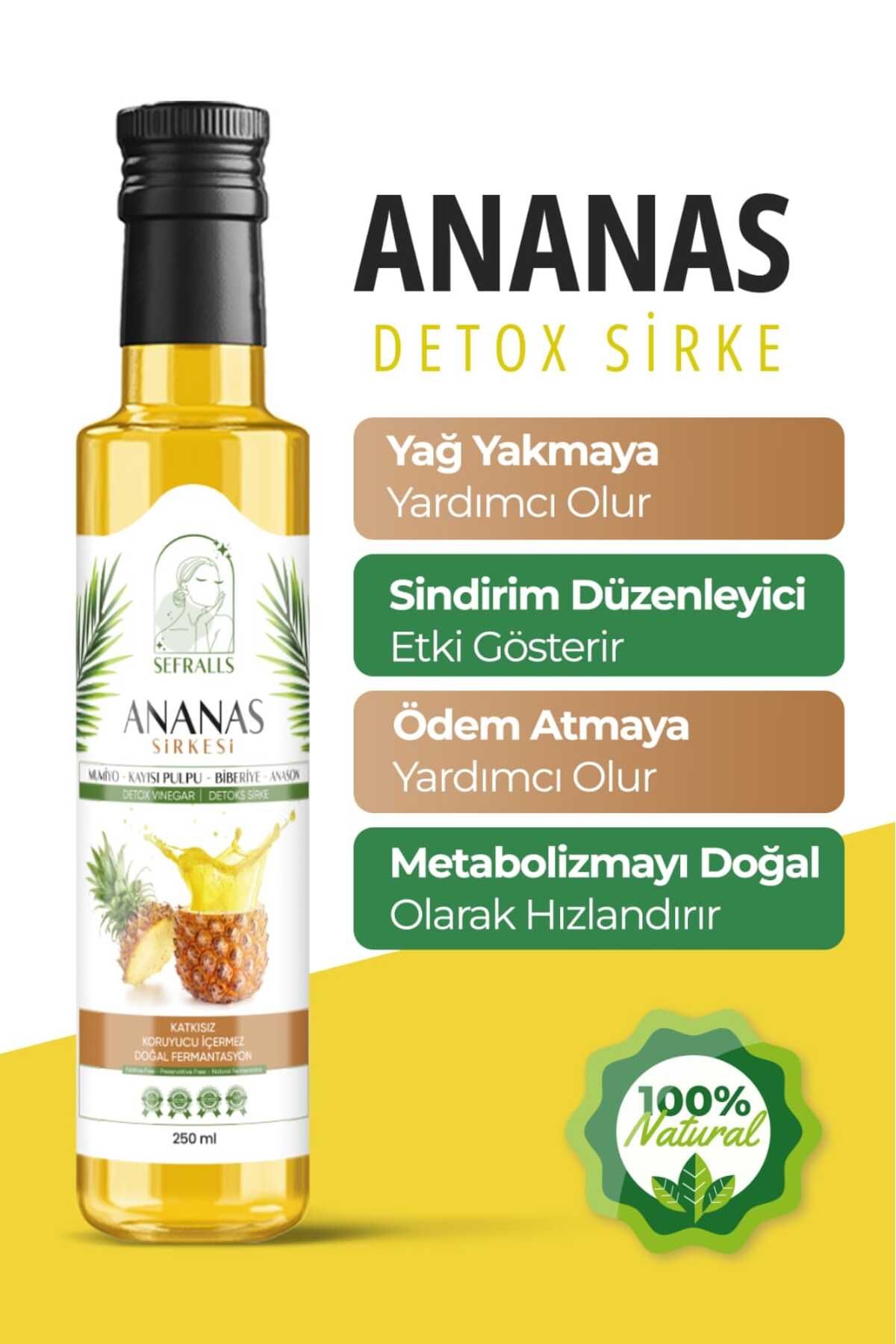 Sefralls Ananas Içeren Detox Form Sirkesi .kilo Vermeye Yardımcı