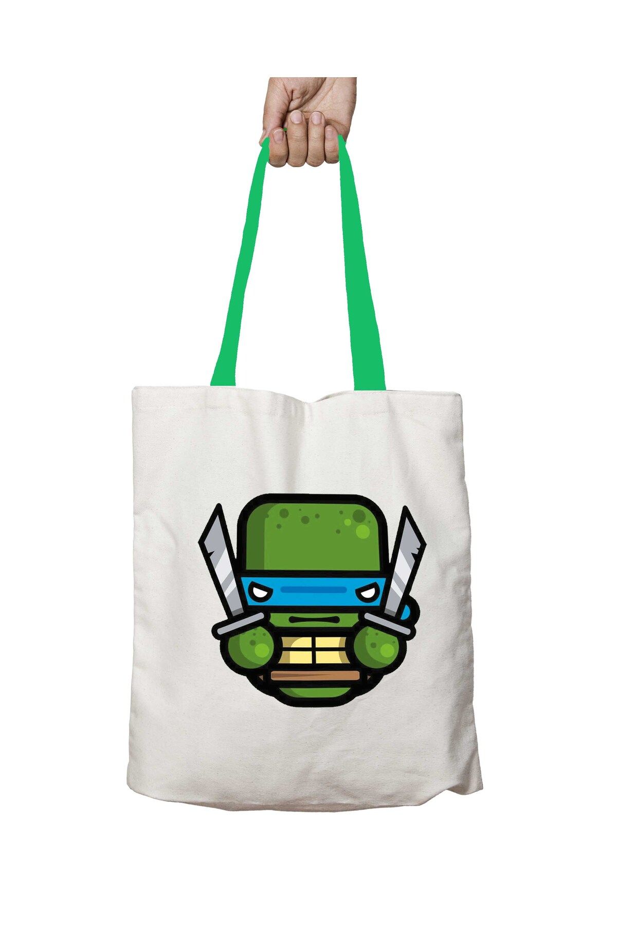 ART HEDİYE Simpler Cu Mâner Verde Leonardo Teenage Mutant Ninja Turtlesjpeg Geantă De Umăr Lavabilă Unisex - Standard