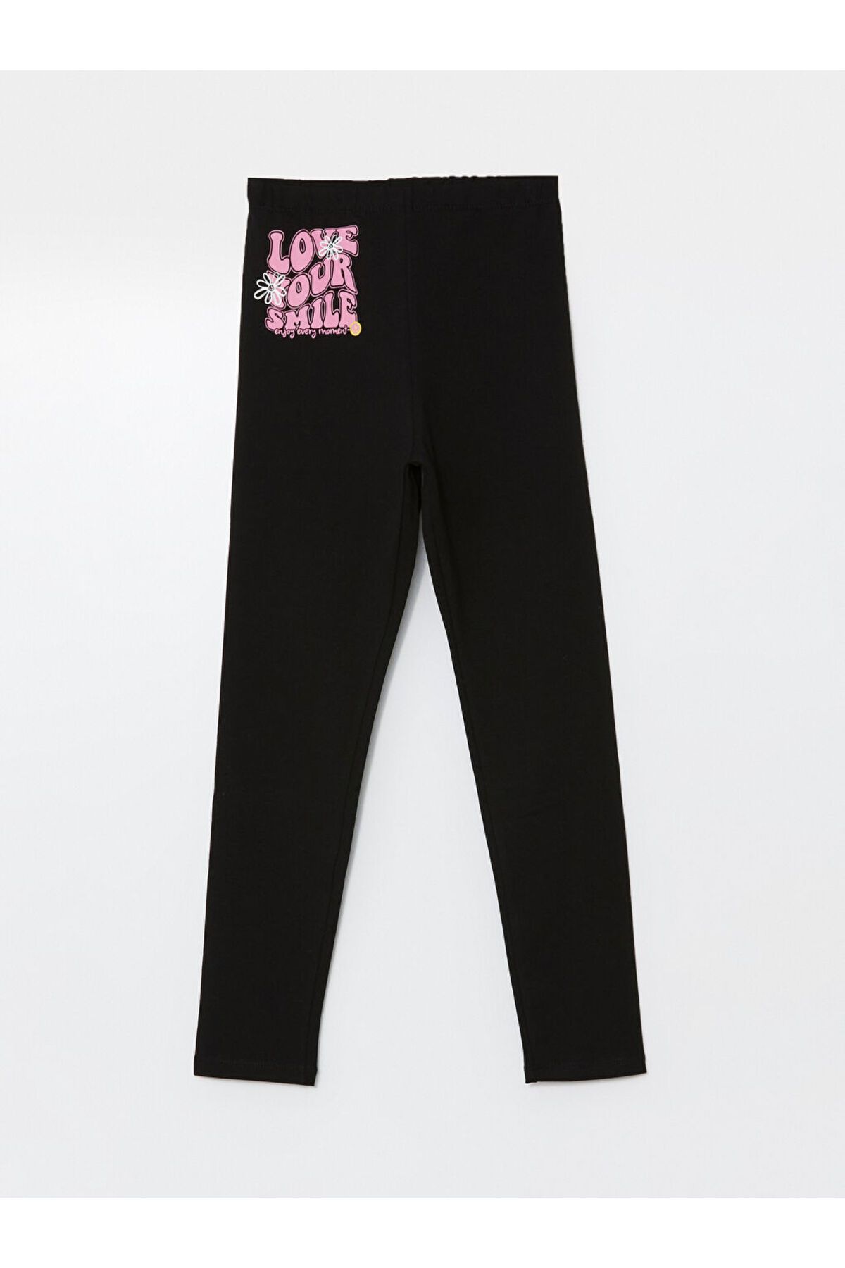 LC Waikiki Nowe Czarne Dziewczęce Legginsy Z Elastyczną Talią Kobieta - 5–6 years