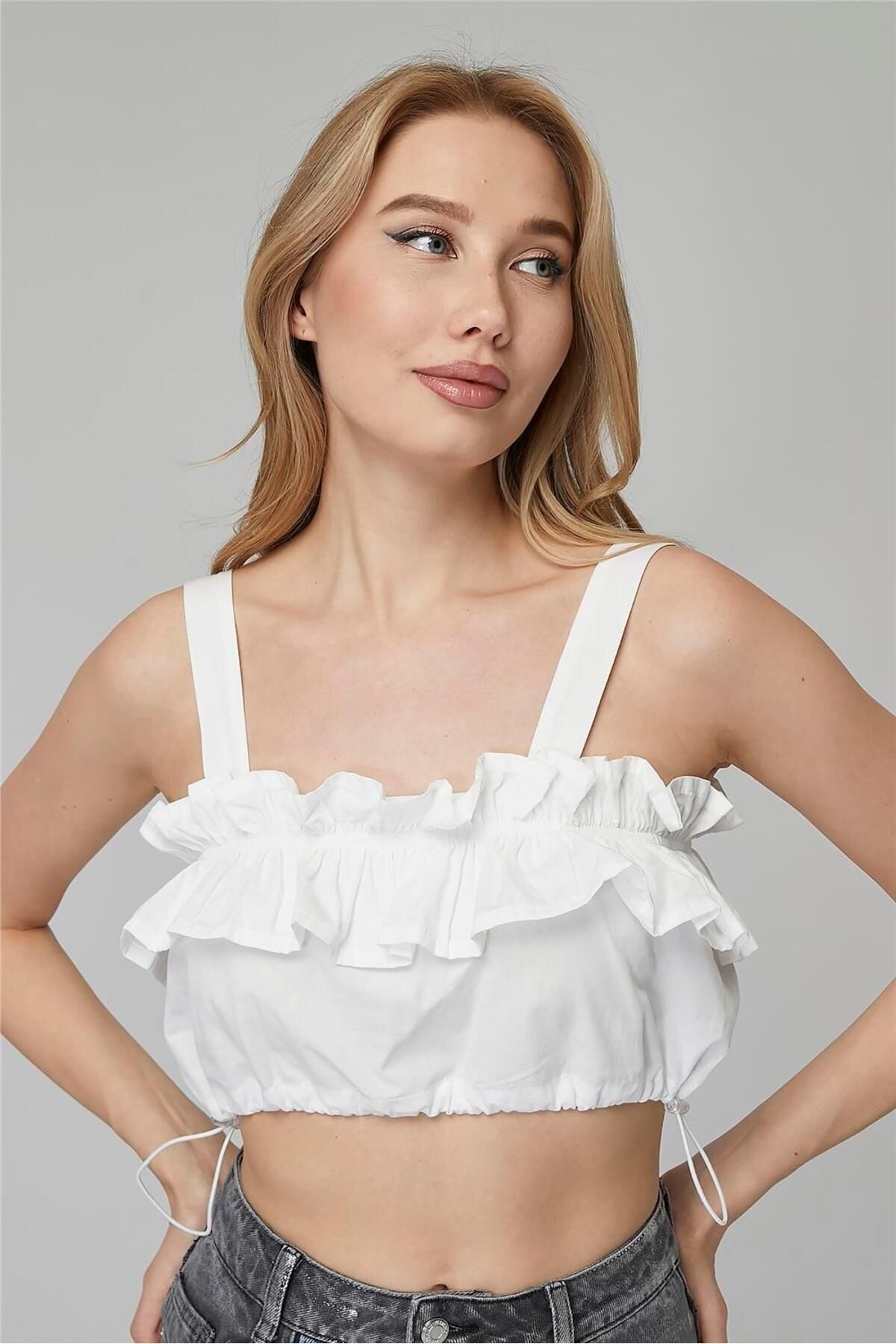 HomeStore-Bustier mit elastischem Rüschenrand 3