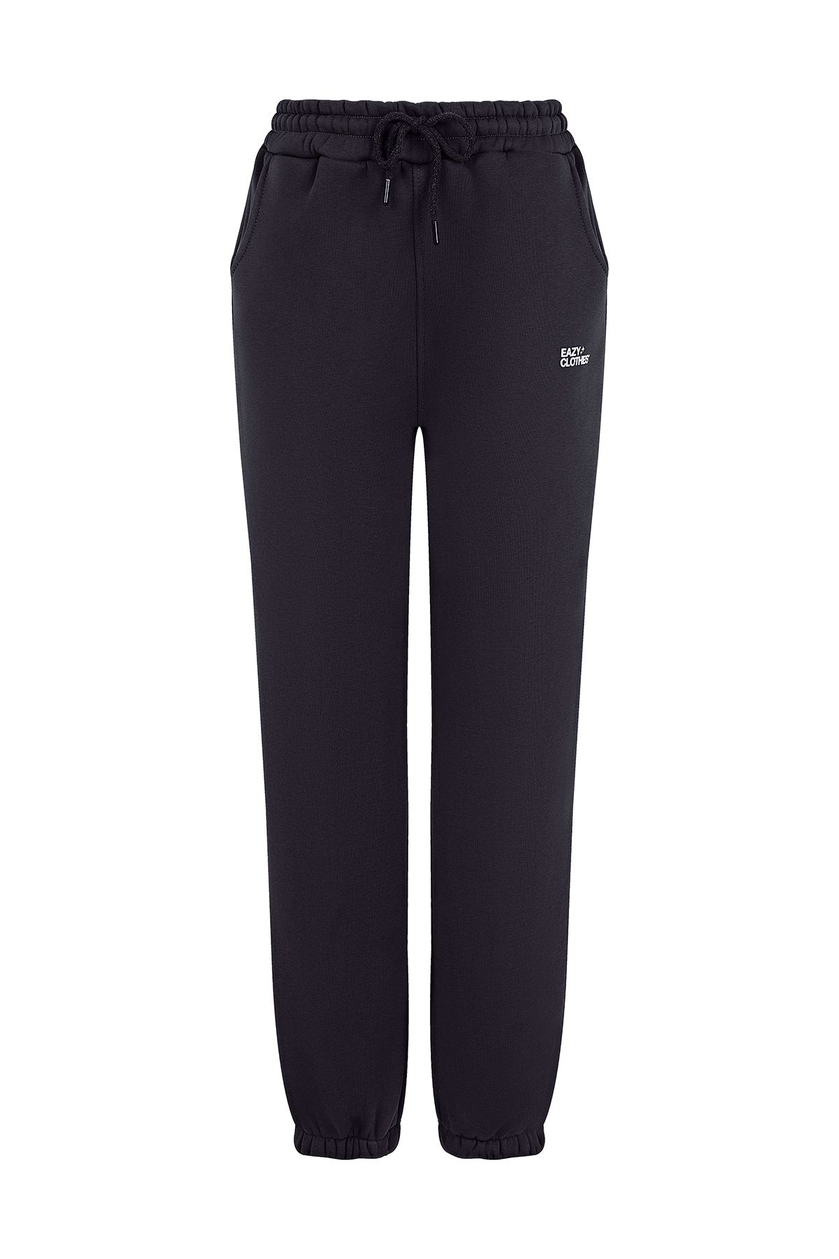 Eazy Co-Set de trening gros premium afumat - fleece, guler vertical cu fermoar, buzunare duble, picior elastic 4