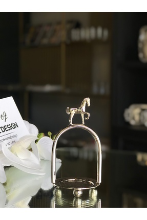 ABROZ HOME DESIGN At Figürlü Gümüş Kaplama Lokumluk / Makaronluk