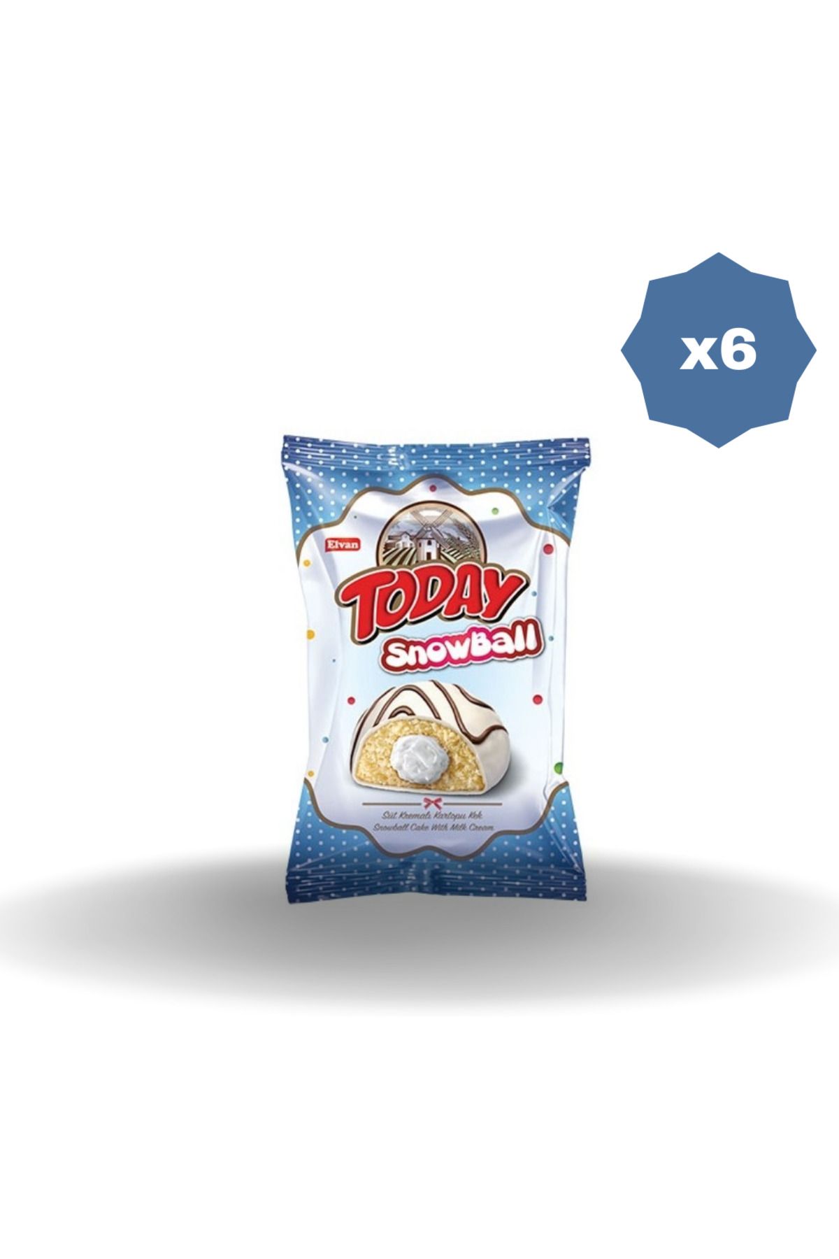 Elvan TODAY SNOWBALL SÜTLÜ KEK 35 GR - 6 ADET