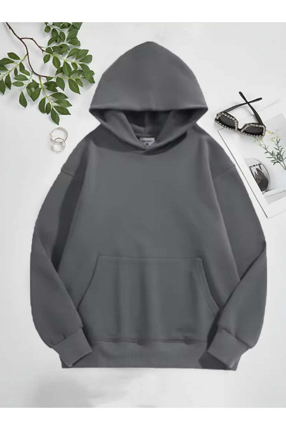 LA GULER-Oversize Hooded Hoodie Sweatshirt - 3 Strings Sardon 1