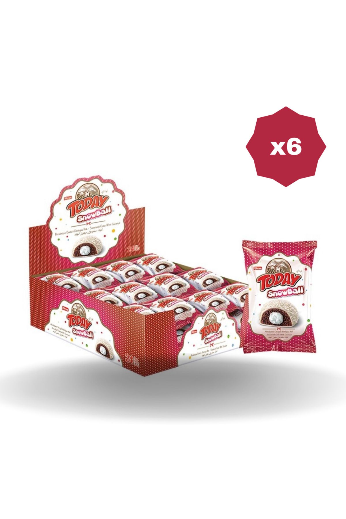 Elvan TODAY SNOWBALL HİNDİSTAN CEVİZLİ KEK 35 GR - 6 PAKET