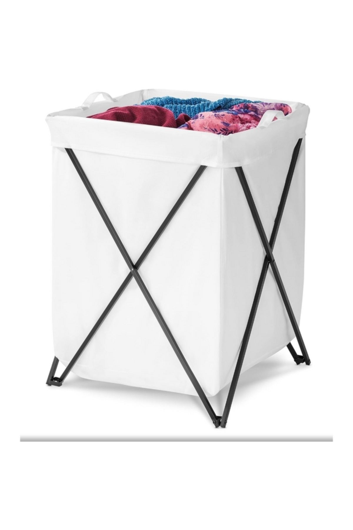 Whitmor-Folding Rectangular Laundry Hamper 5