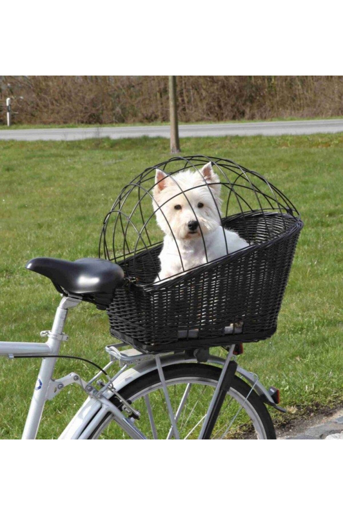 Trixie-35X49X55Cm Black Lisinya Dog Bicycle Basket 1
