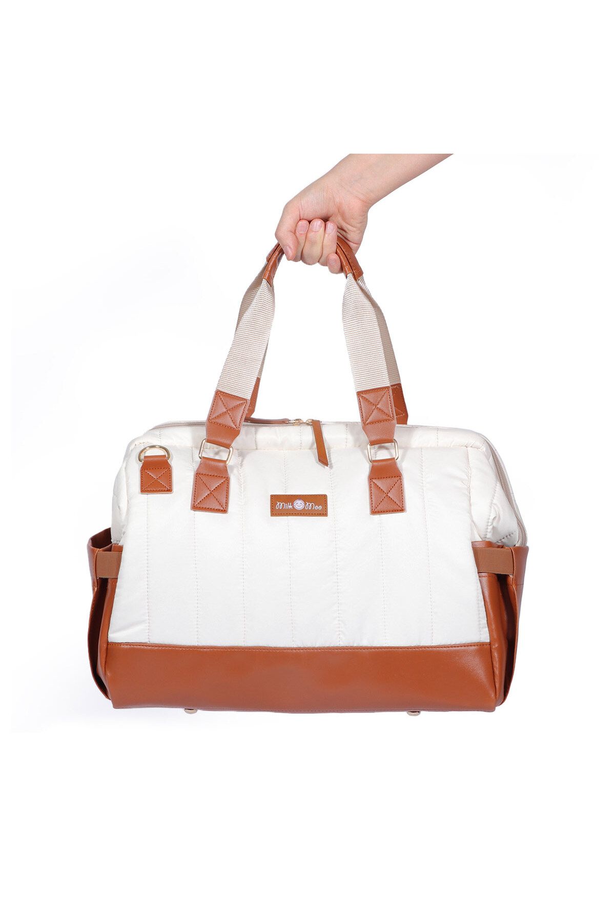 Milk & Moo-Milk&Moo Diaper Bag Leakproof Baby Travel Bag Beige 8