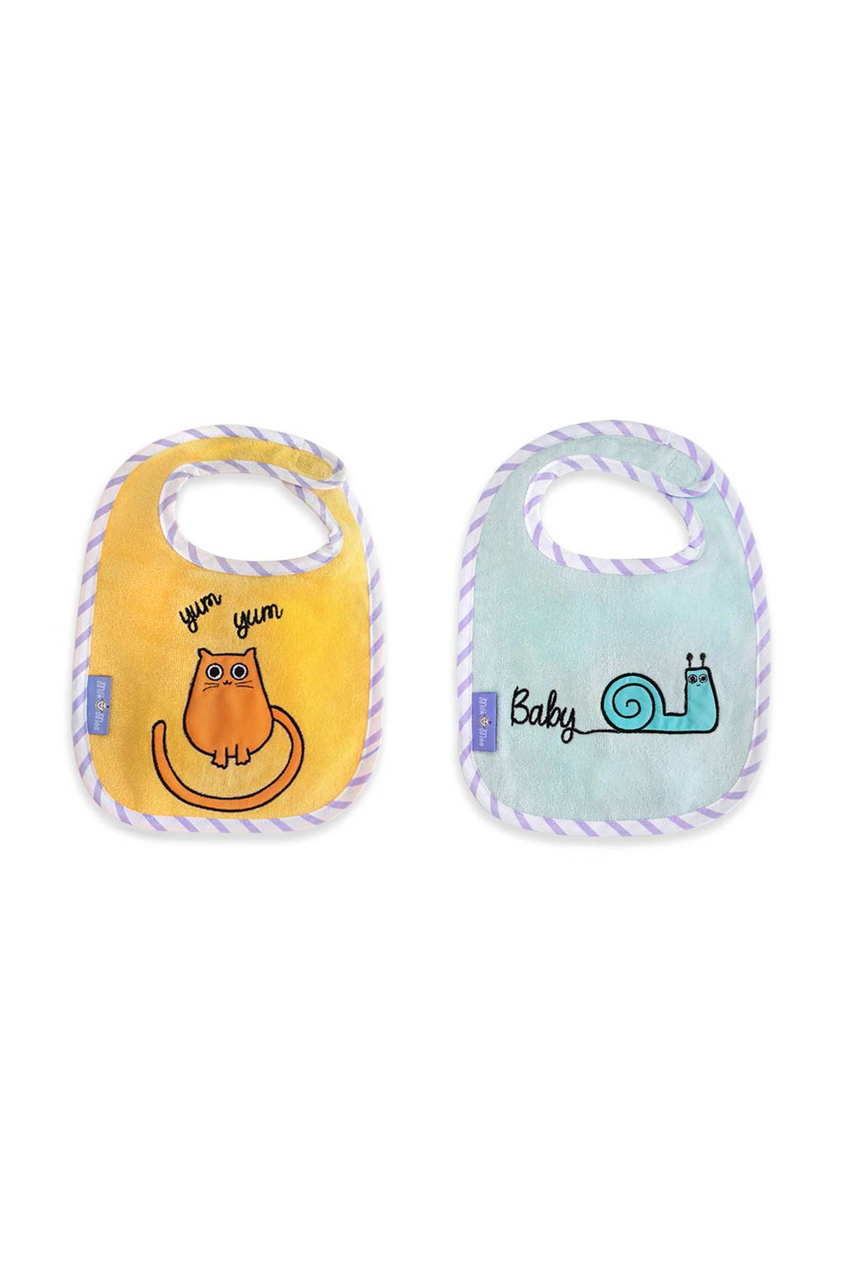 Milk & Moo-Milk&Moo Towel Bib Set of 2 Chubby Cat and Sangaloz 8