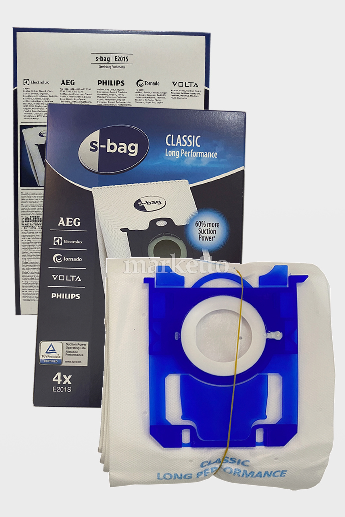 Electrolux EUS8X2DBT Ultra Silencer Compatible Vacuum Cleaner Dust Bag 4pcs