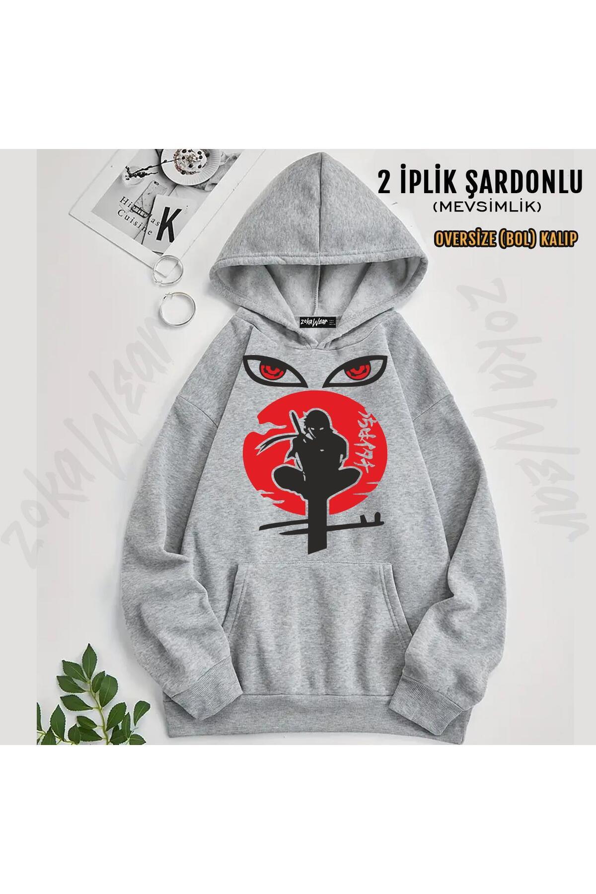 ZOKAWEAR-Суитшърт с качулка и принт Uchiha Itachi 3 (2 прежди) 1