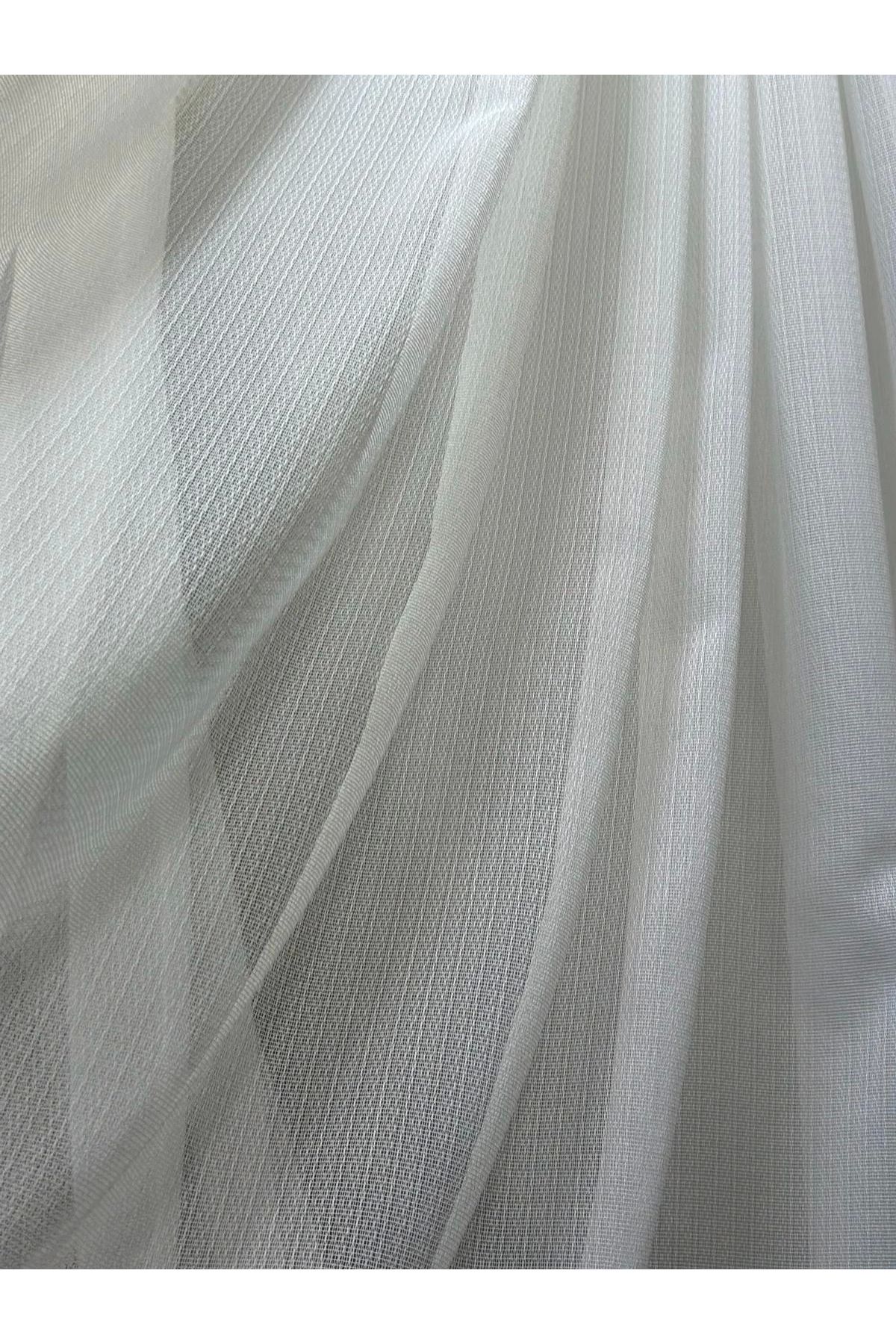 NİVEMESHOME-Nivemeshome Sumay - 1/3 Thin Pleated Tulle Curtain Apb 6