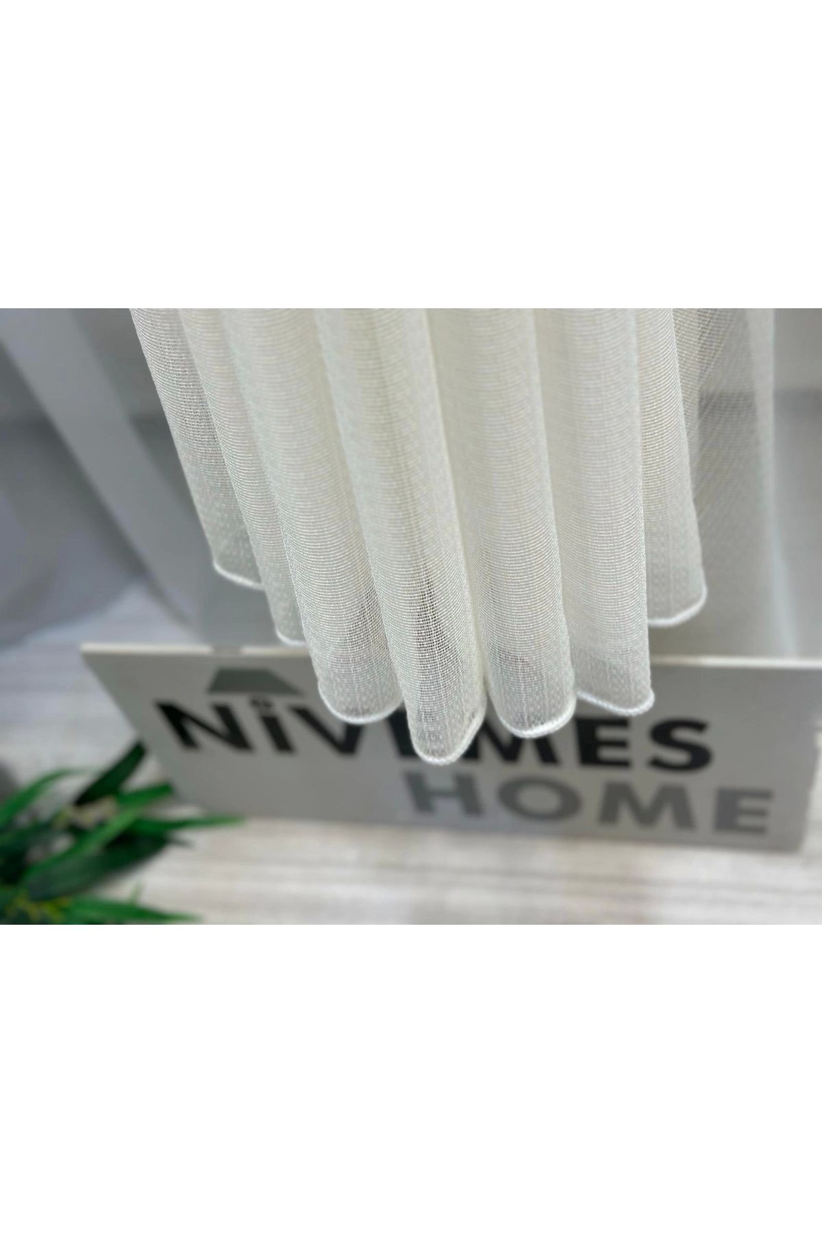 NİVEMESHOME-Nivemeshome Sumay - 1/3 Thin Pleated Tulle Curtain Apb 8
