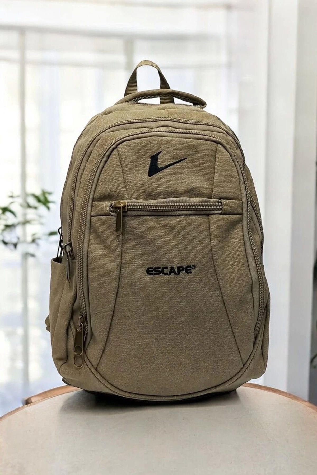 TB Terzi Bey Çöl Kanvas Kumaş 15,6 inç Laptop -Okul Sırt Çantası