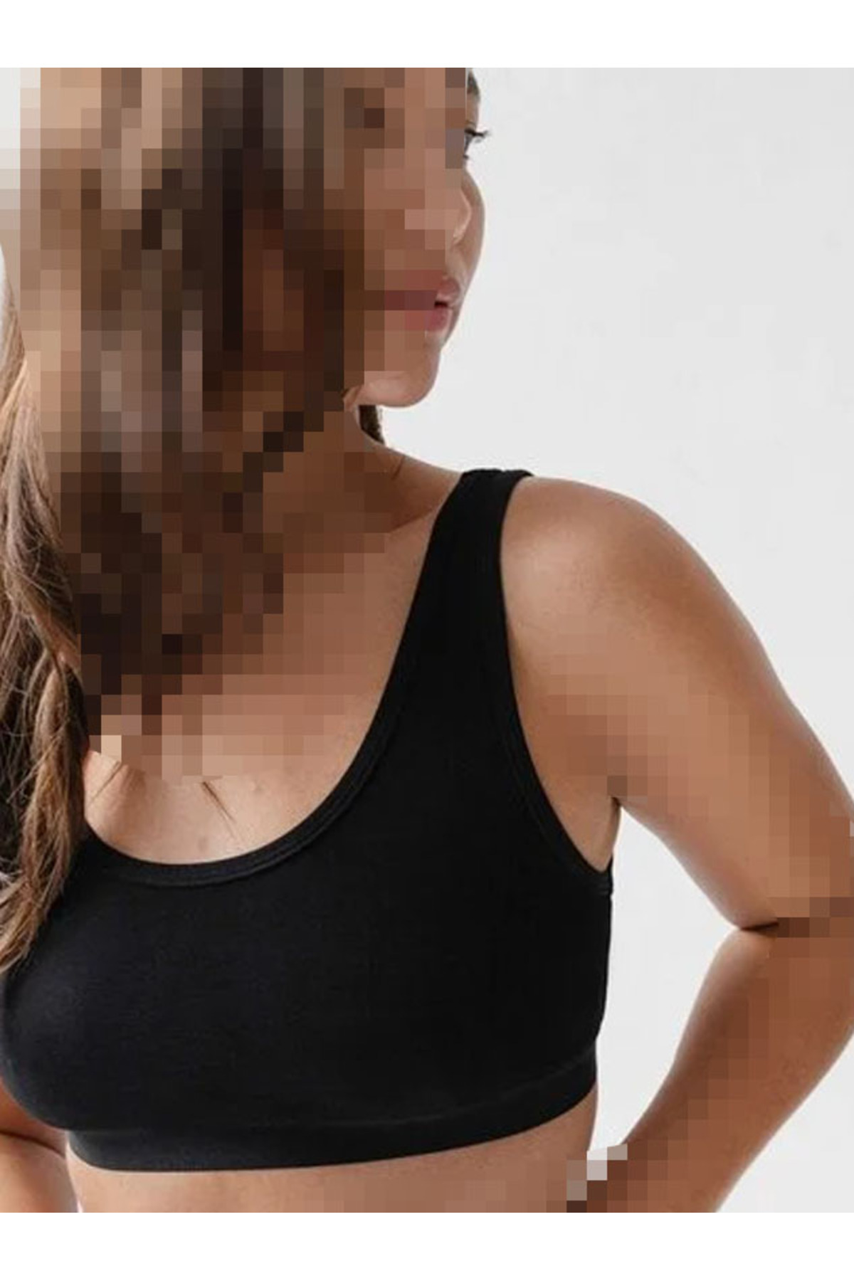 AŞAR MODA TEKSTİL Pedli Süprem Sporcu Sütyen basic büstiyer görsel 5