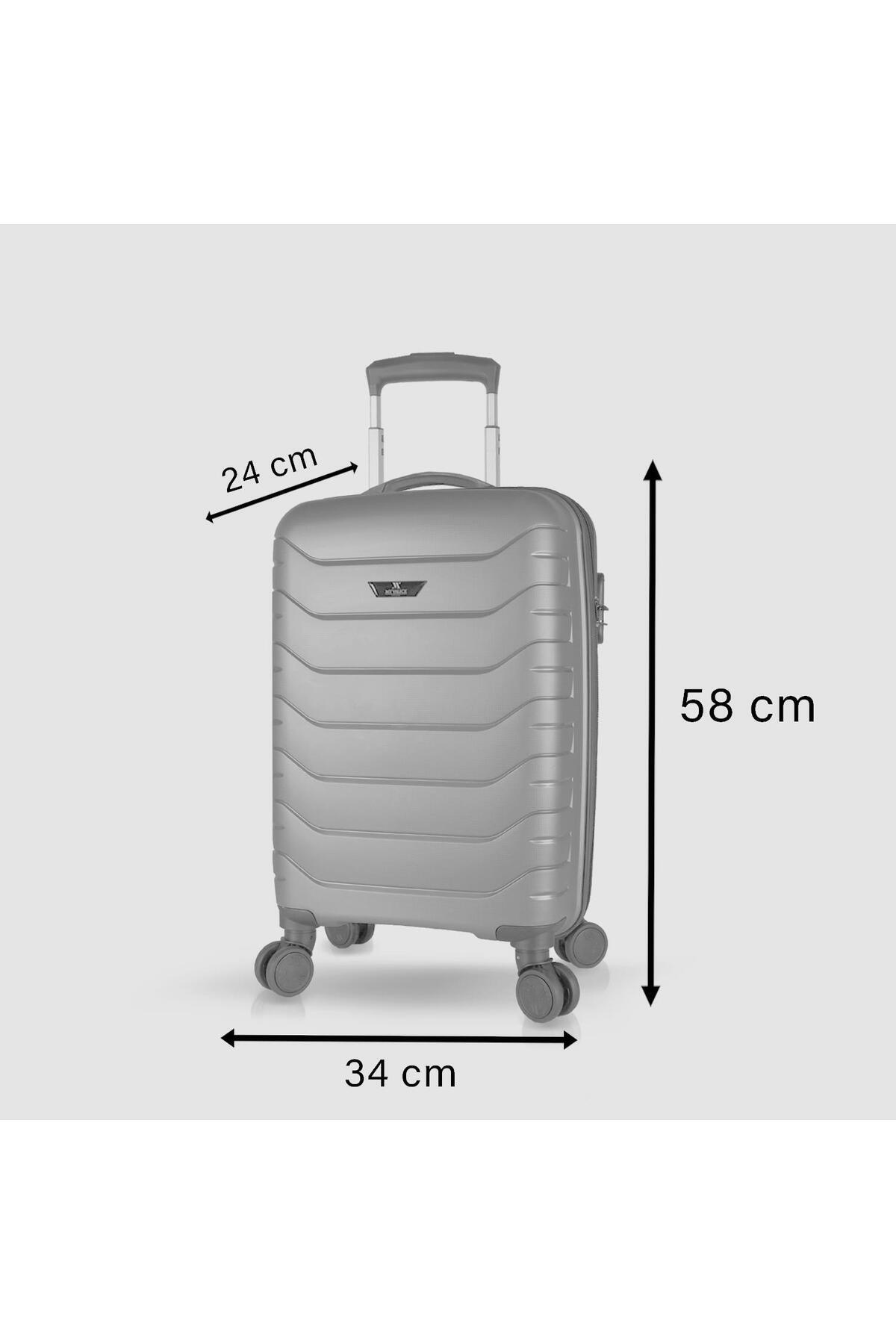 My Valice  Solid PP Polipropilen Kırılmaz Küçük Kabin Boy Haki Valiz - Görsel 4