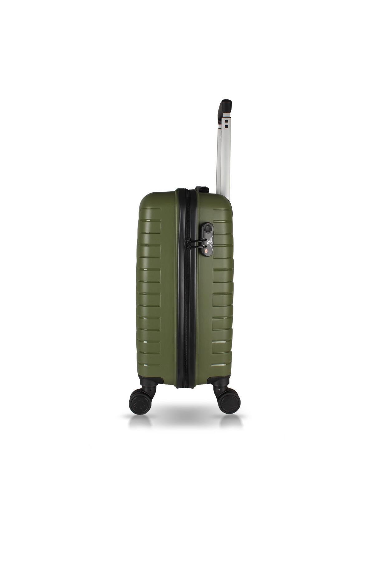 My Valice  Solid PP Polipropilen Kırılmaz Küçük Kabin Boy Haki Valiz - Görsel 3