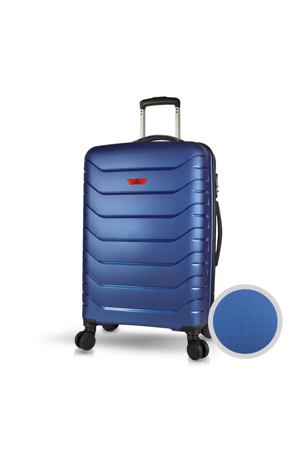 Solid PP Polypropylene Unbreakable Medium Parliament Blue Suitcase