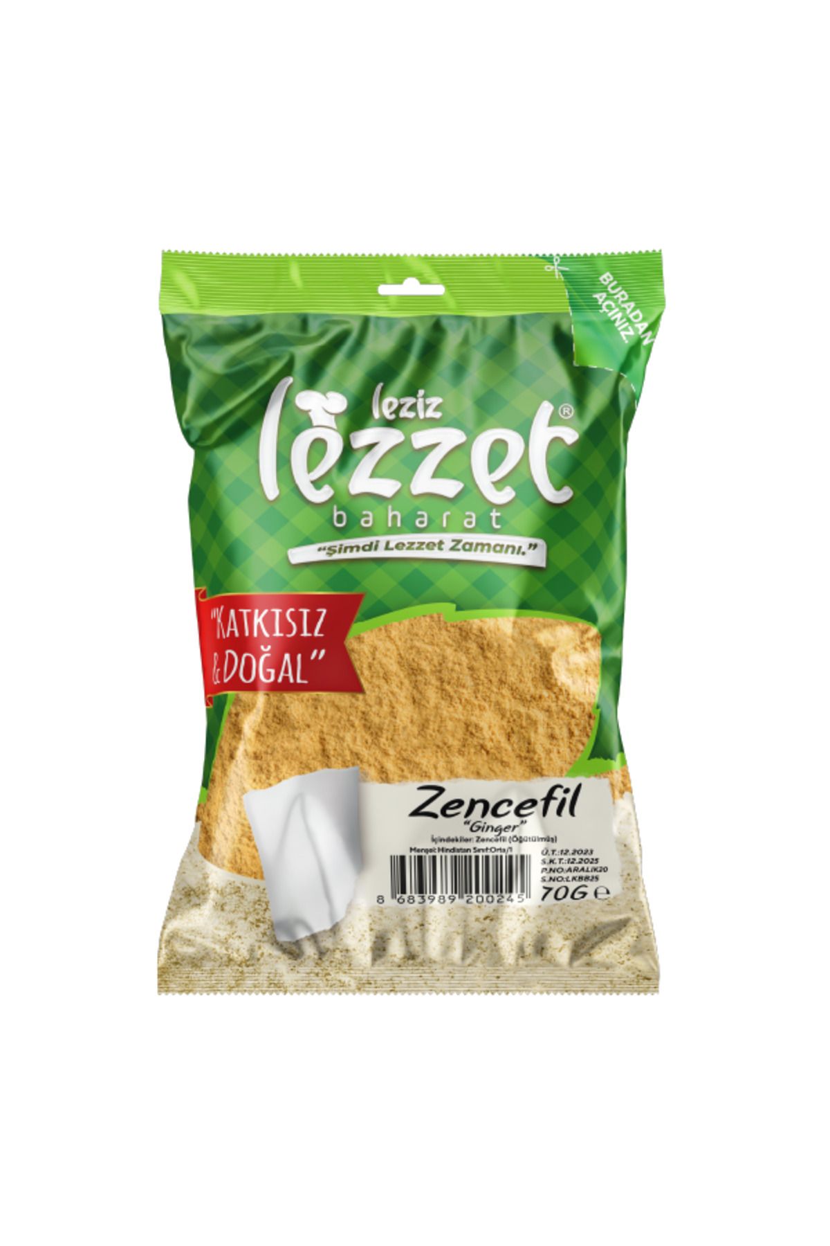 Leziz Lezzet Zencefil Toz 70 G