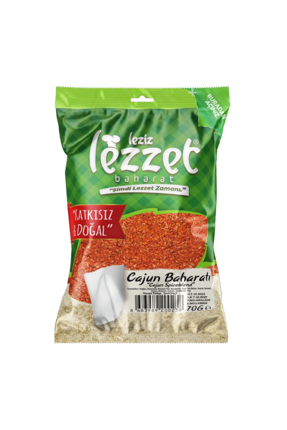 Leziz Lezzet Cajun Baharatı 70 G