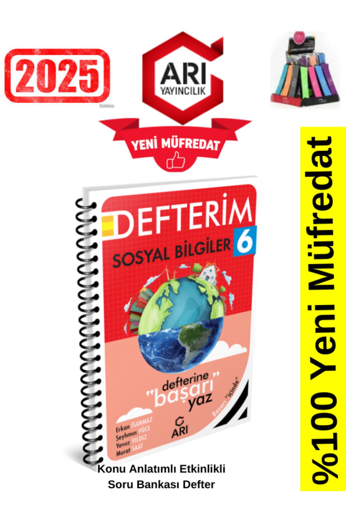 Arı Yayıncılık 2024-2025 Müfredat 6.Sınıf Sosyalimo Sosyal Bilgiler Konu Anlatımlı Etkinlik Defter+Kalemlik