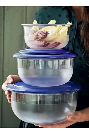 Tupperware 3 Lü Kristalin Set.