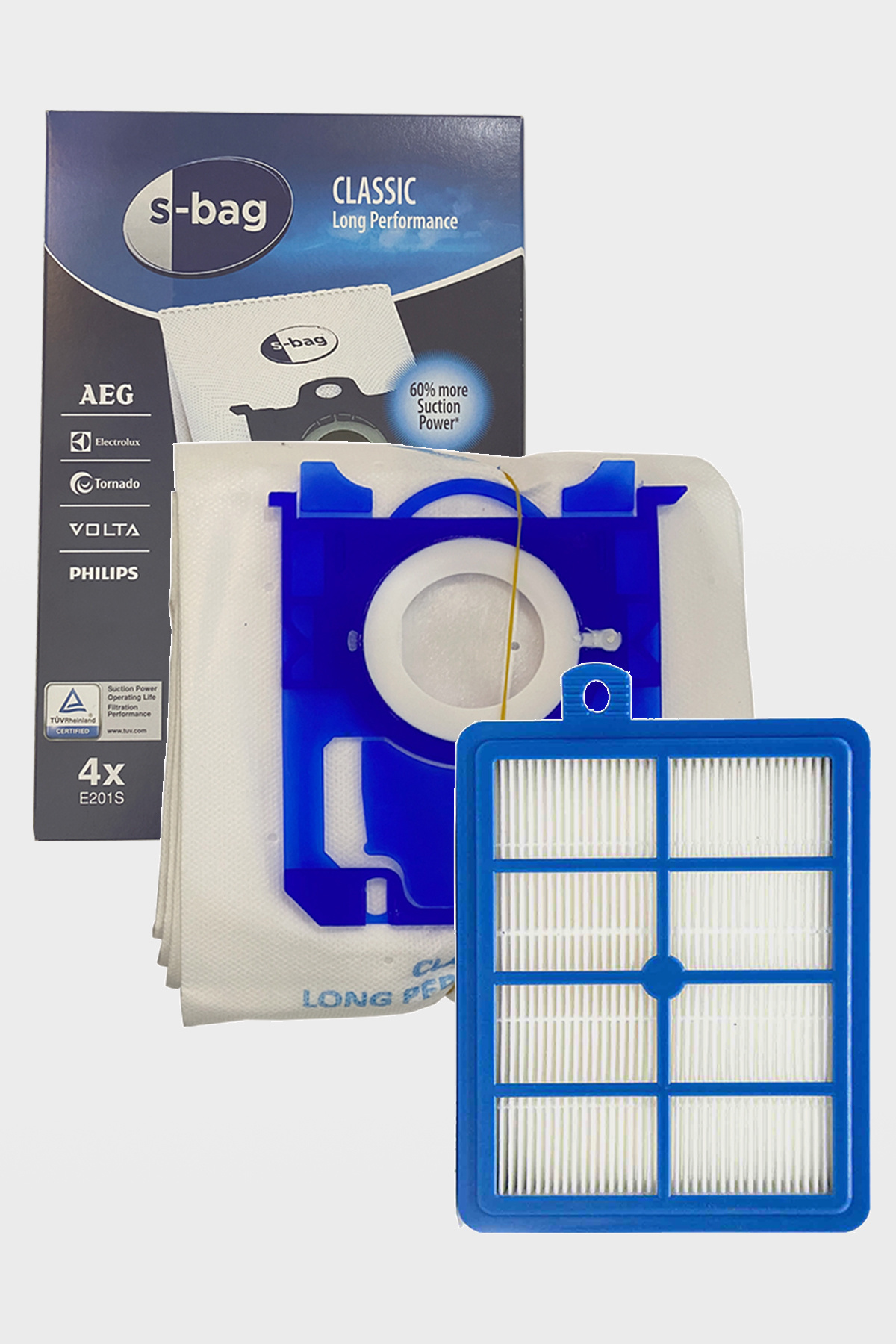 Electrolux EUS8X2DBT Ultra Silencer Compatible Dust Bag and Hepa Filter Set of 2