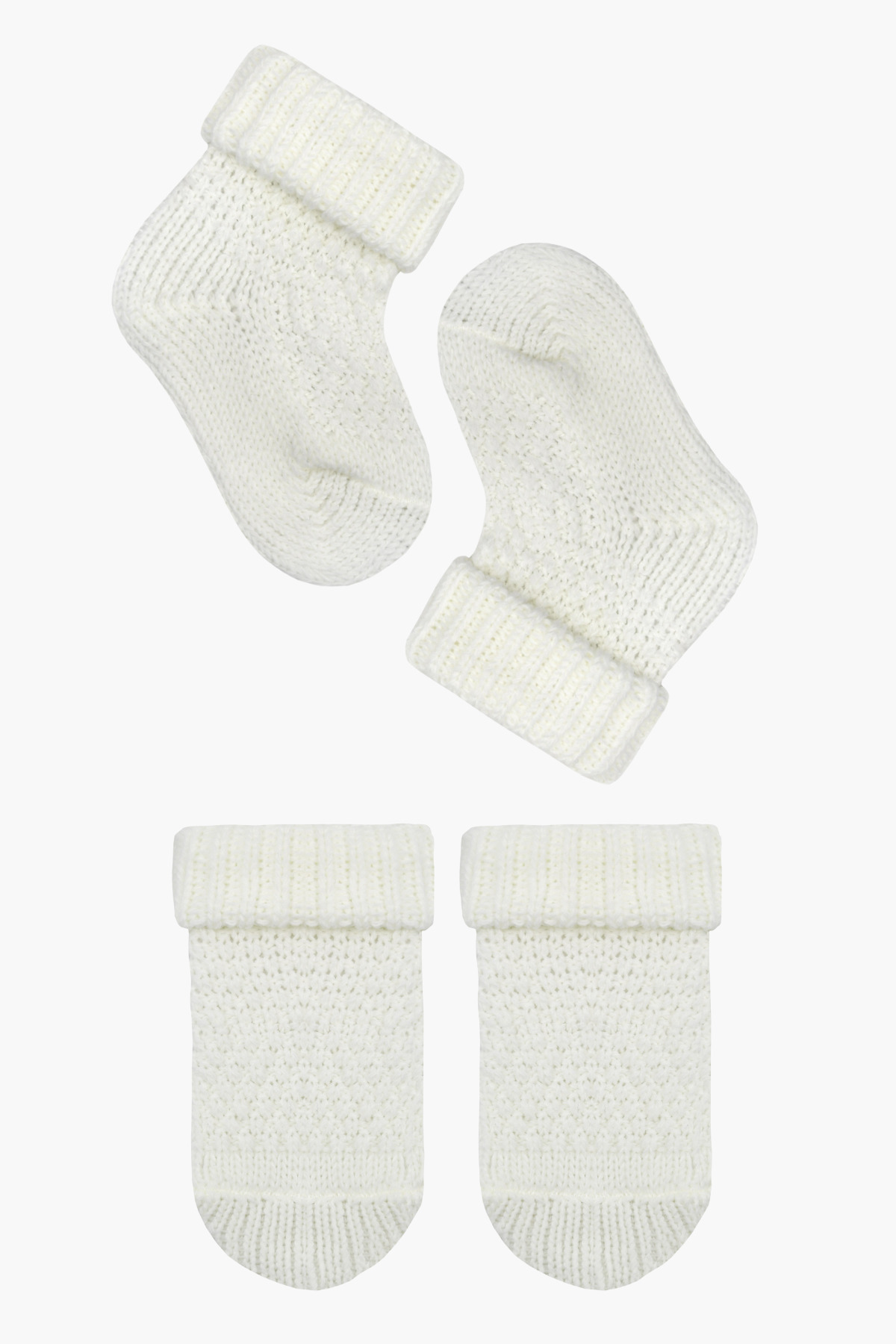 Little Jom Bebek Çorap 4'lü Set, %100 Organik Triko Bebek Çorap 0-18 Ay fotoğrafı 7 (önizleme)