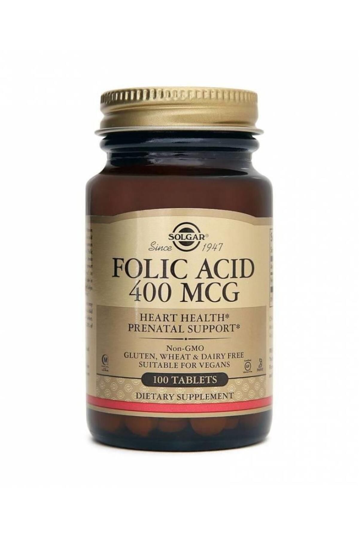 Solgar Folic Acid Folacin 400 Mg 100 Tablet