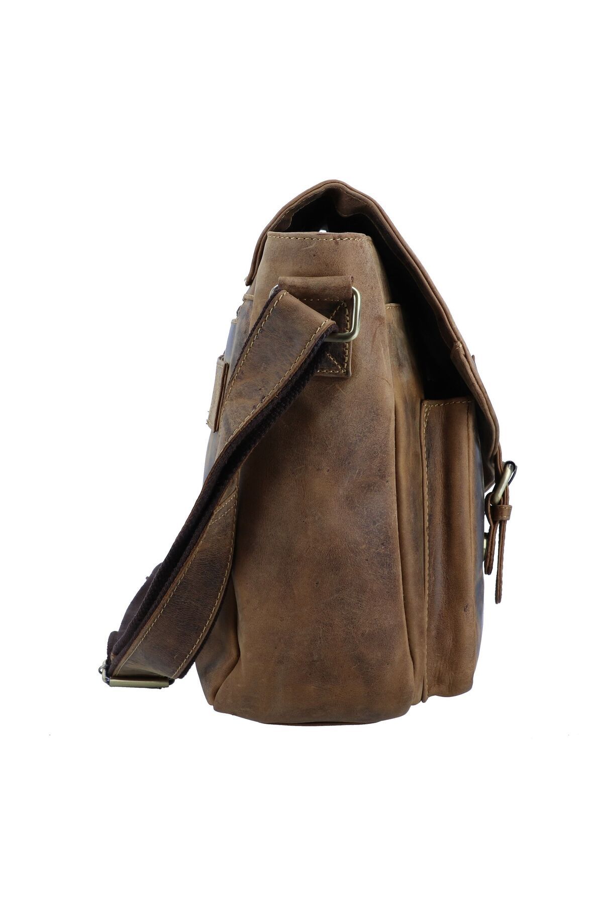 Greenburry-40 cm Vintage Messenger Leder-Laptop-Fach 3