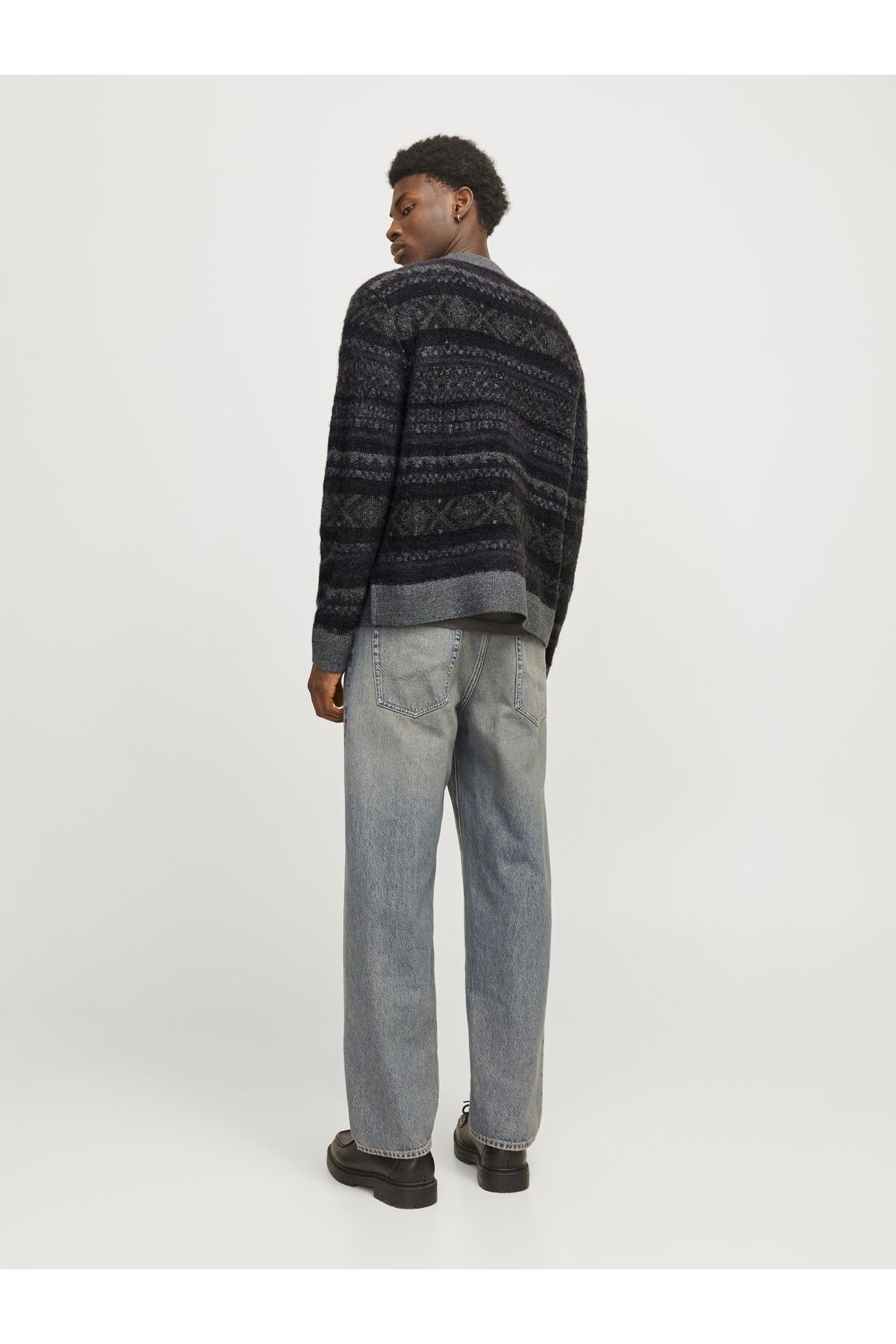 ژاکت کشی مردانه راسته آستین بلند | جک اند جونز Jack & Jones 12267468 - تصویر 3