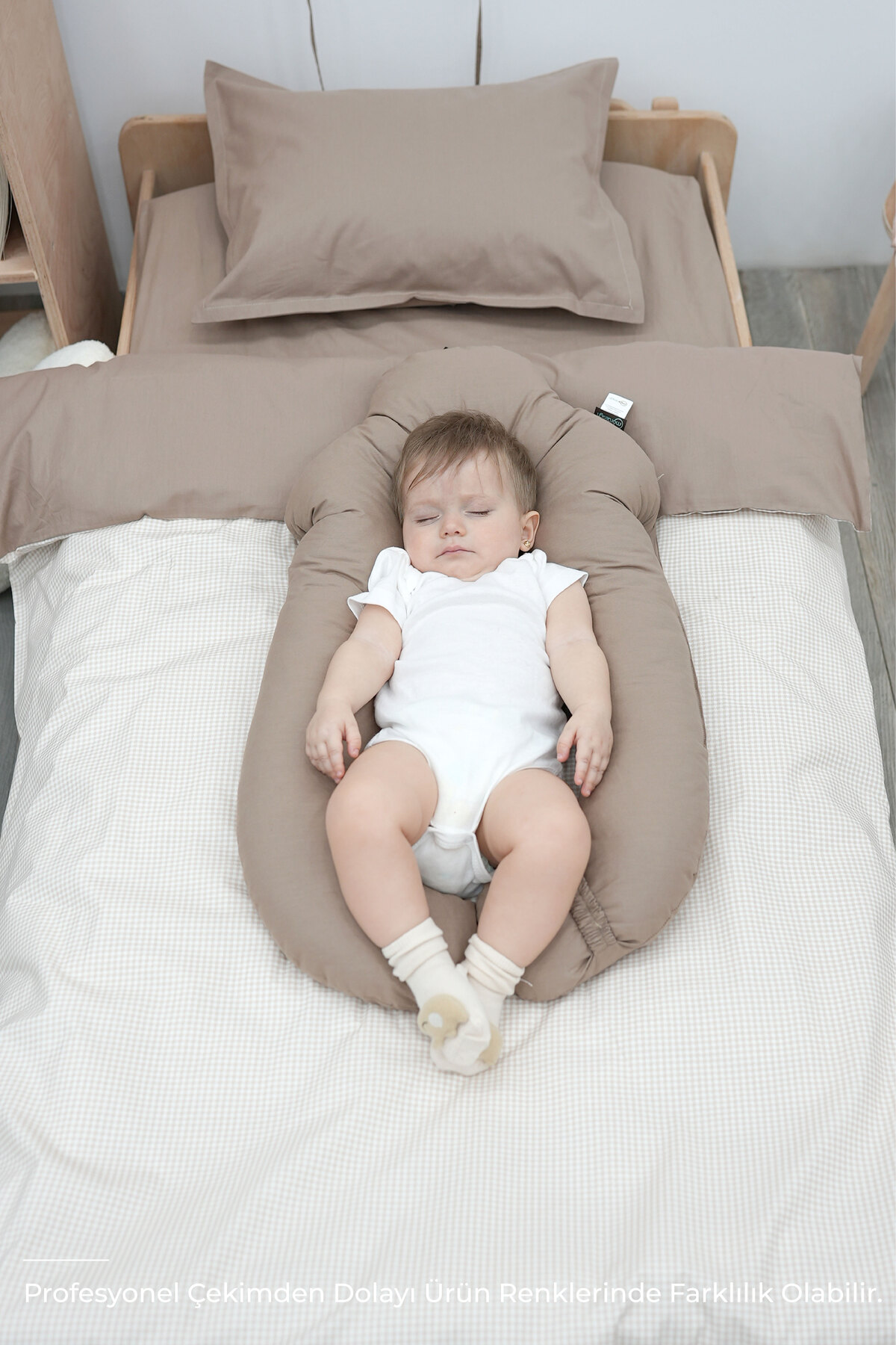 mordesign Moresleep 2'si 1 arada Bebek Sarılma ve Şekillendirme Yastığı, Düz Kafa Yastığı,Pamuklu,Uyku Yastığı fotoğrafı 4 (önizleme)