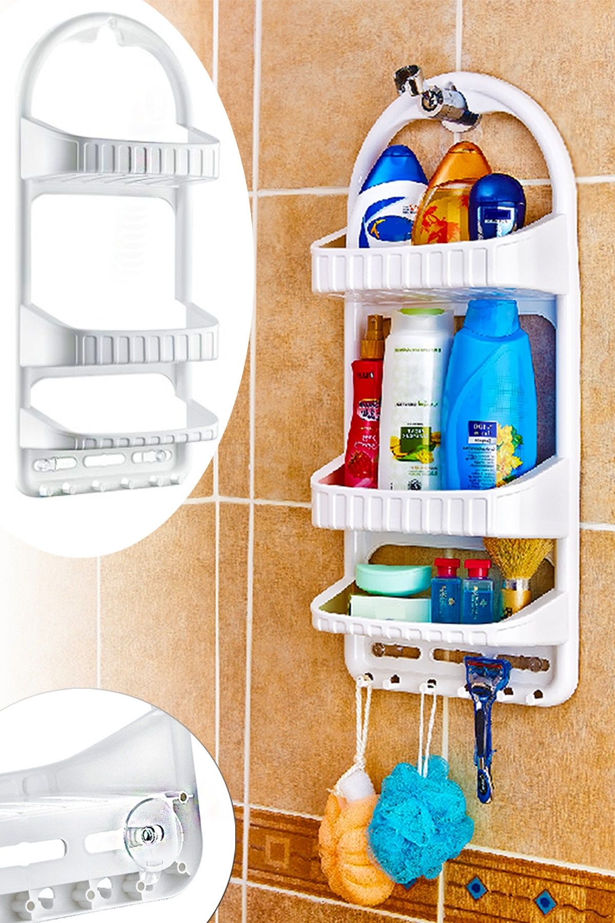 Albayrak Duşa Asılabilir Şampuanlık - Shower Caddy