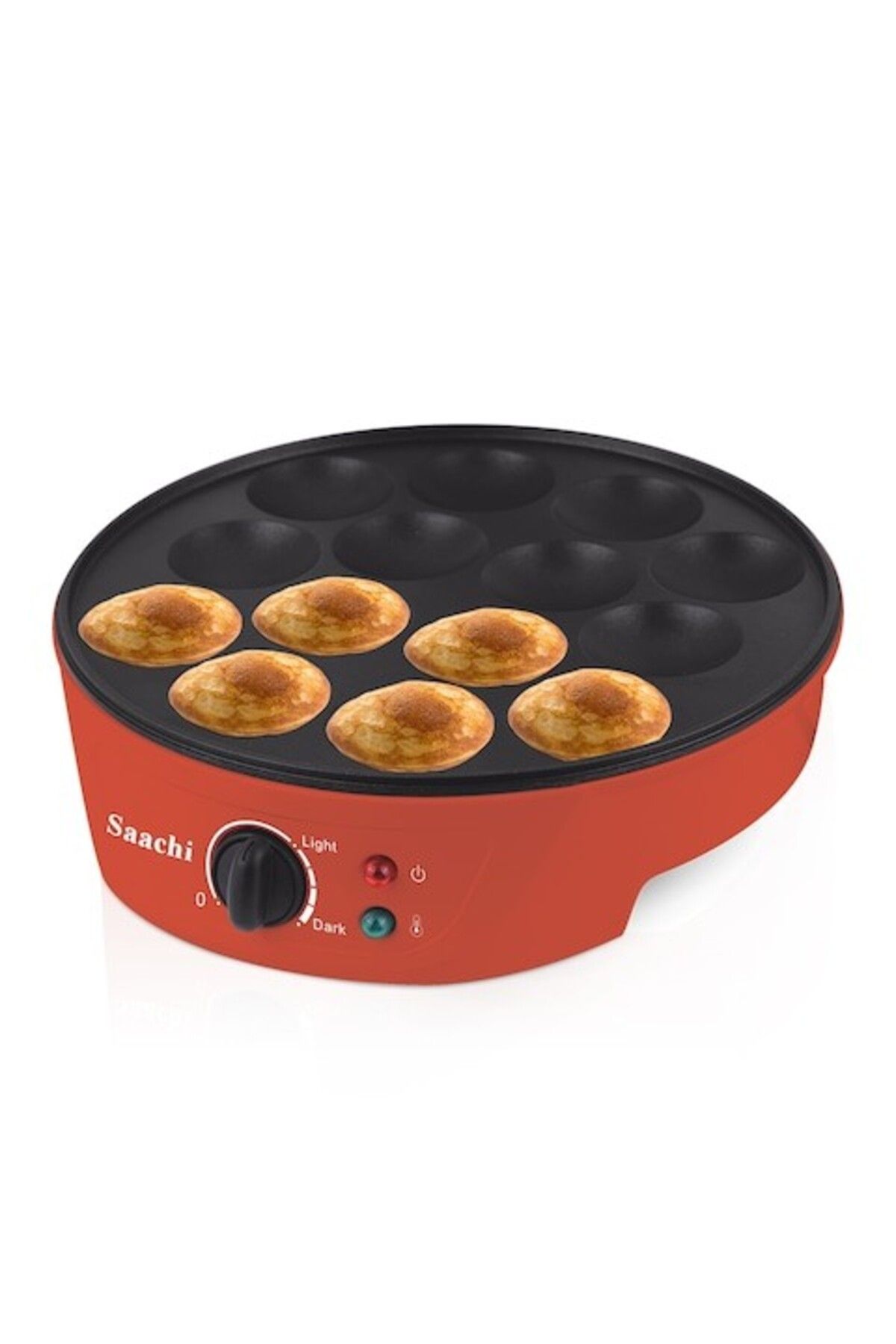 SAACHİ 14 Çukurlu Mini Pancake Makinesi Yapışmaz Kaplama ile Kolay Pişirme ve Temizlik