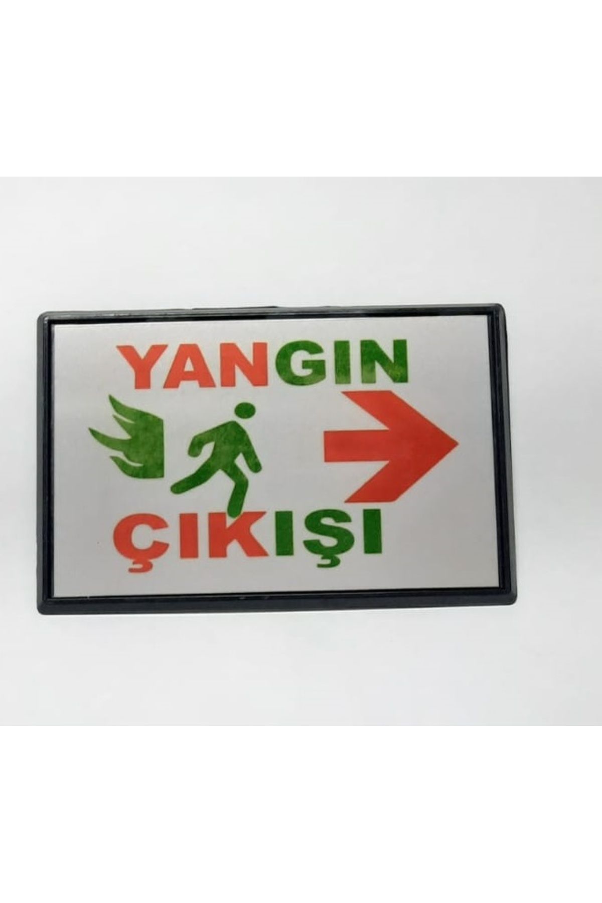 NZM TİCARET Büyük Boy Yangın Çıkışı Yönlendirme Tabelası 13 X 8 Cm