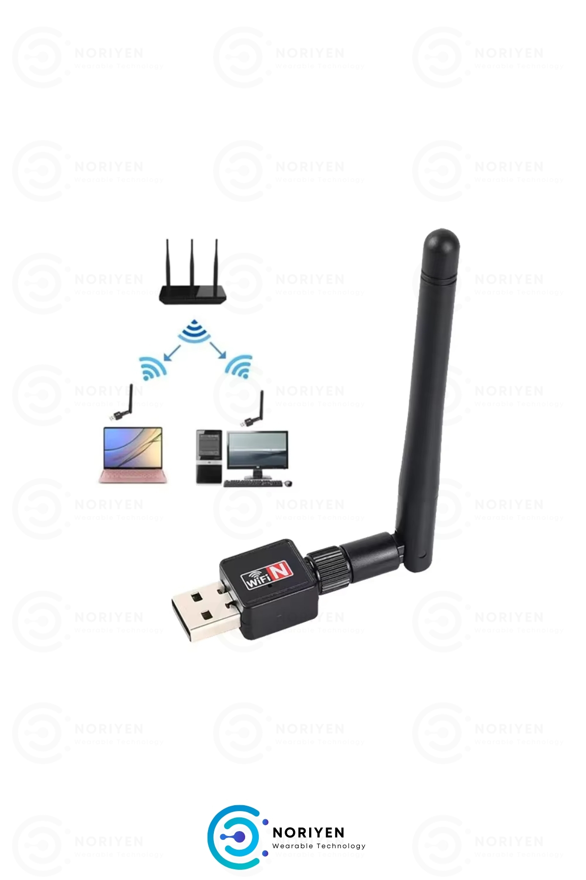 Yeni Nesil Tak Çalıştır Usb Wifi Anten Kablosuz Internet Alıcı Ağ Kartı 300 Mbps Dongle Adaptörü