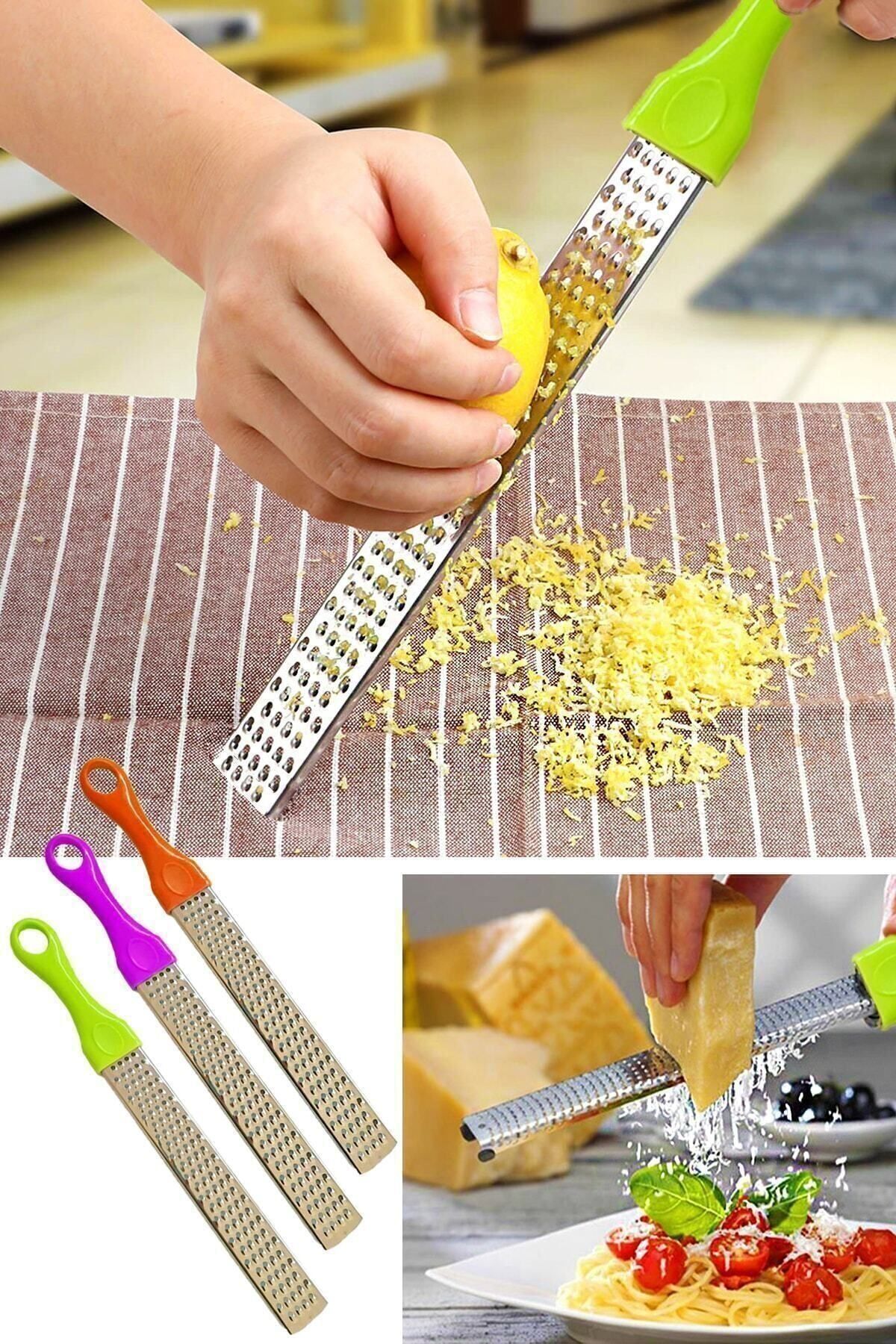 TUMU LIFE Paslanmaz Uzun Limon Peynir Rendesi 27 Cm