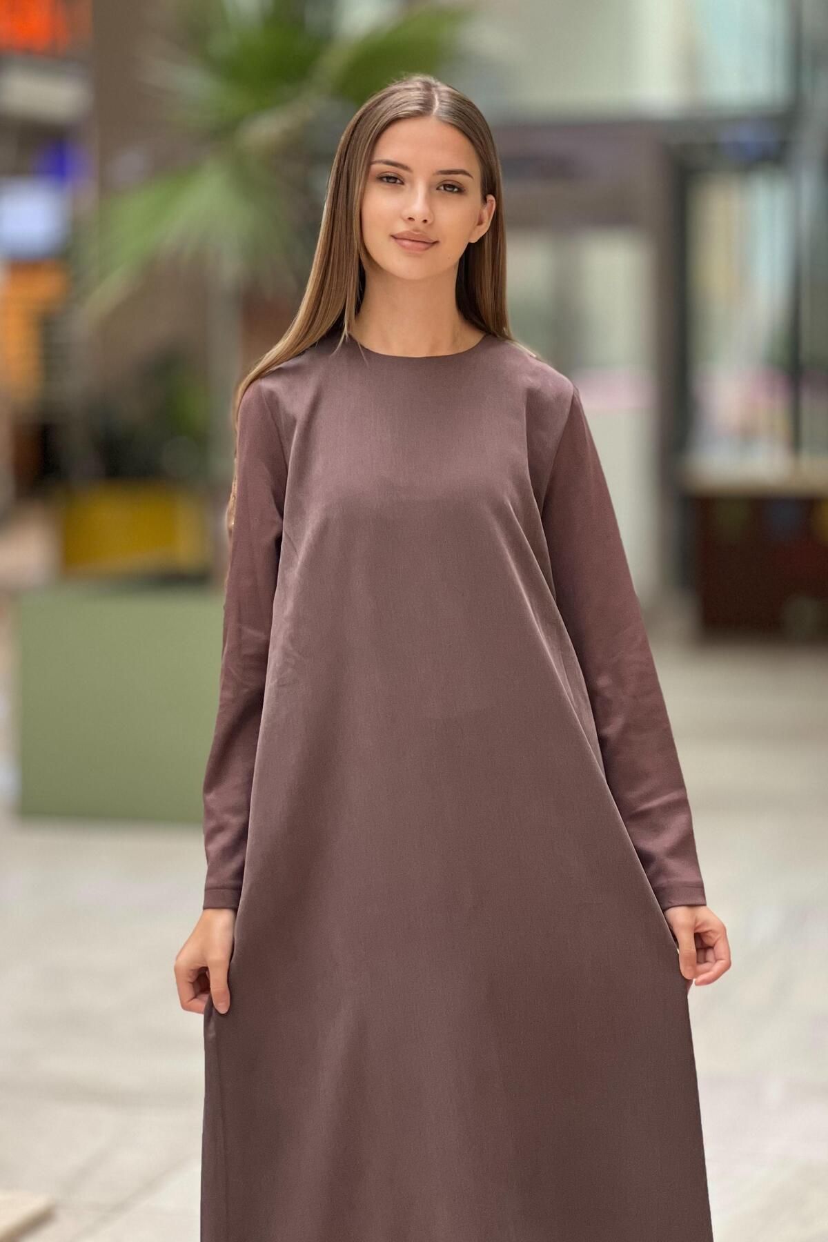 Ceremony-Long Basic Dress with Sleeves Knitwear 3