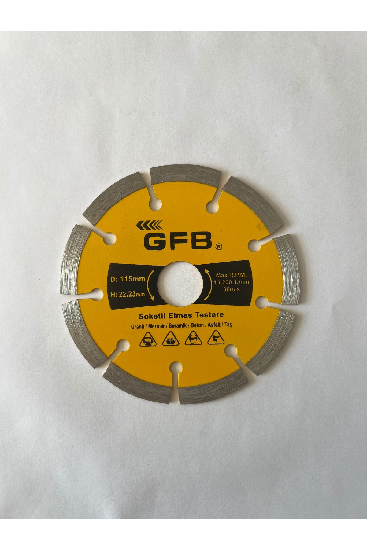 GFB Soketli Elmas Turbo Beton Kesme Taşı 115 mm