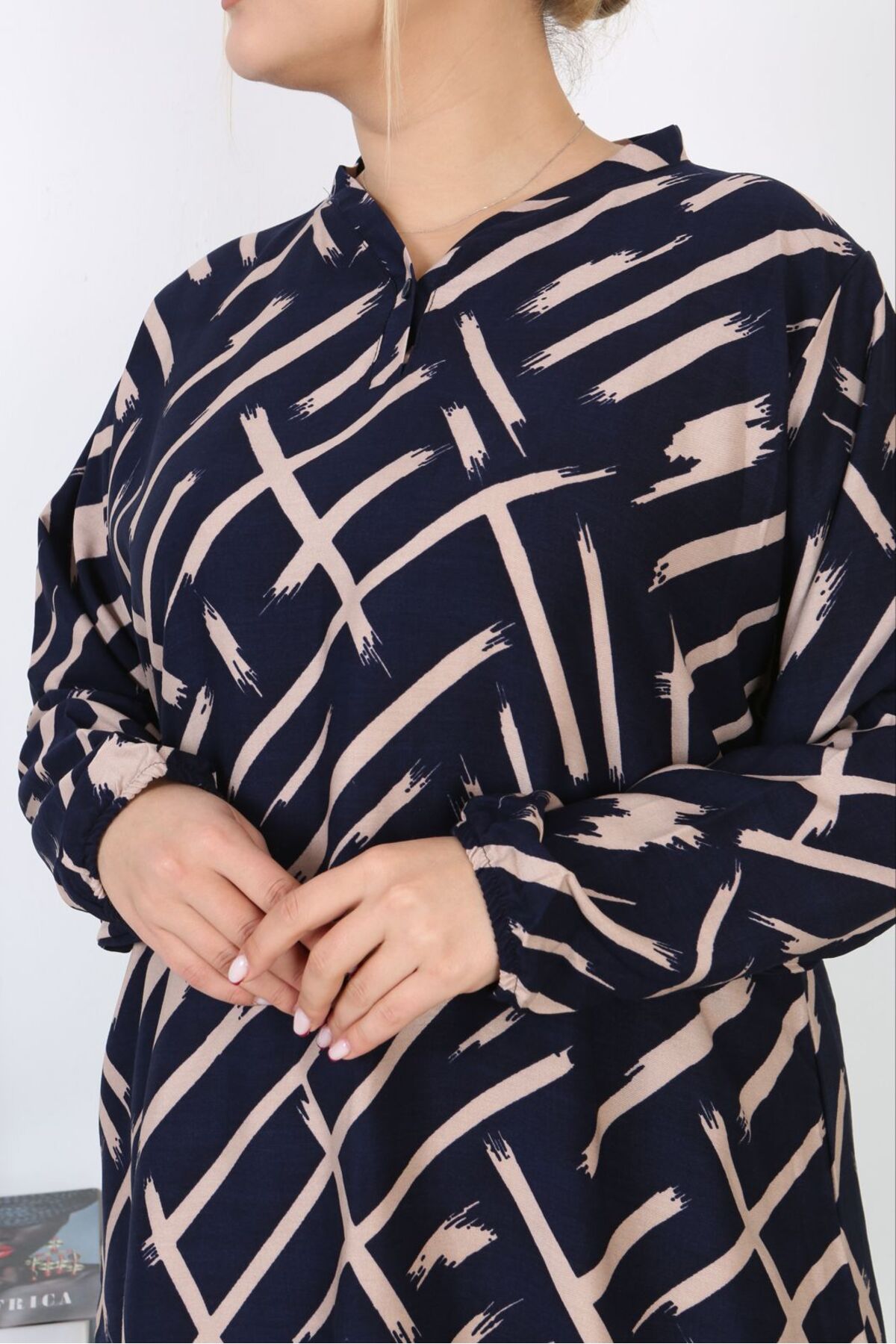 Genel Markalar  Mevsimlik tunik pamuklu yumuşak belmando rahat kumaş dokuma tunik - Görsel 4