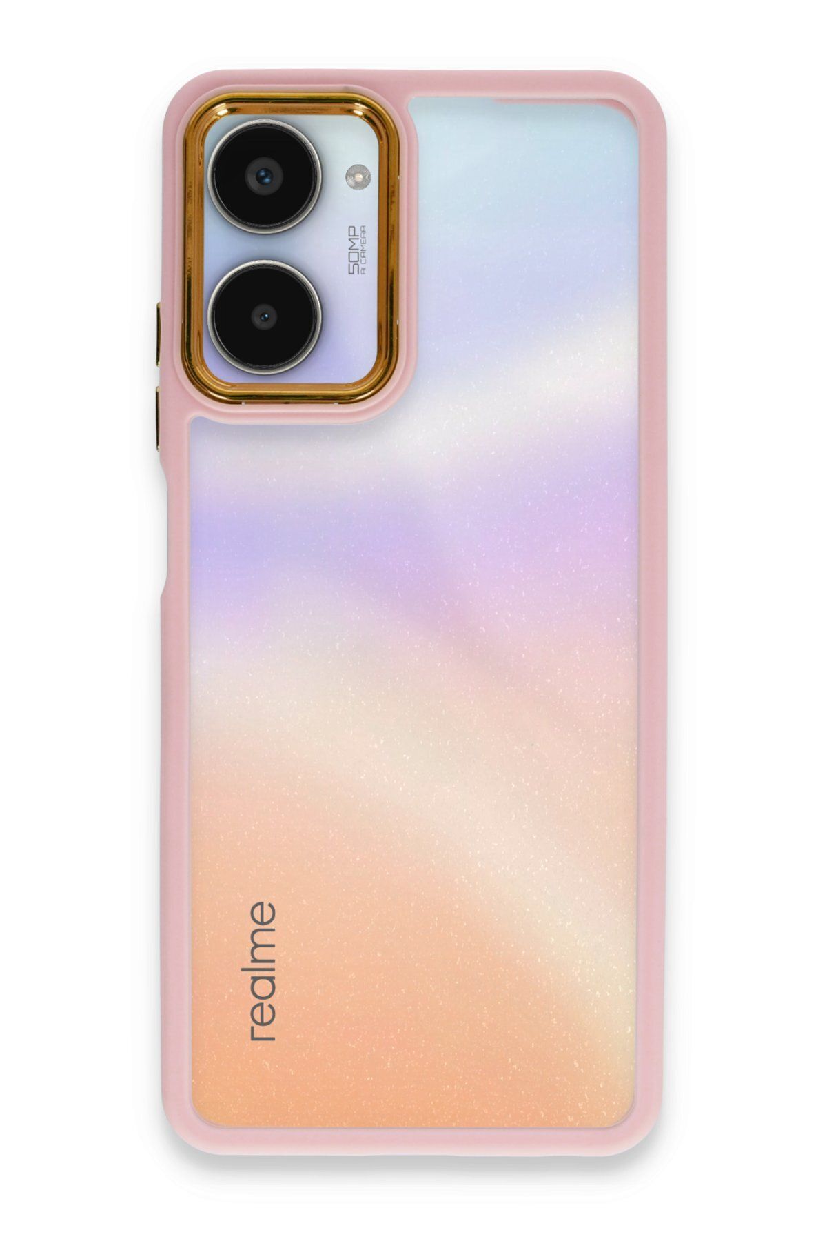 NewFace Realme 10 Pro 5G Kılıf Dora Kapak - Pudra GLSTD