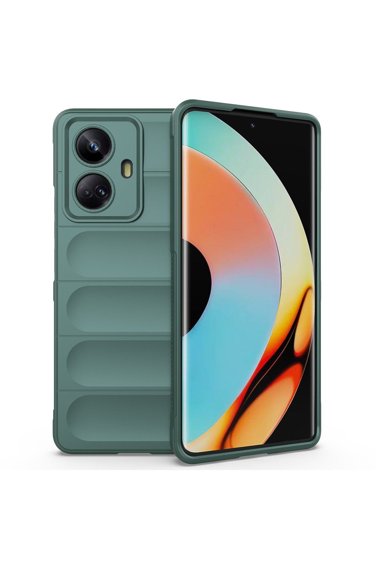 NewFace Realme 10 Pro 5G Kılıf Optimum Silikon - Koyu Yeşil GLSTD