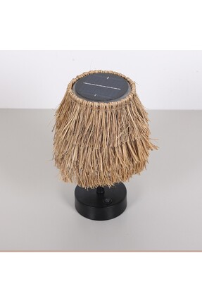 Mylamp Güneş Enerjili Masa Lambası Doğal Muz Lifi 27x20cm.